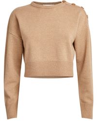 Yves Salomon - Wool-cashmere Cropped Sweater - Lyst