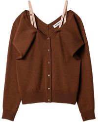 Miu Miu - Cashmere Cropped Cardigan - Lyst
