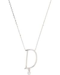 PERSÉE - And Diamond Alphabet Necklace - Lyst