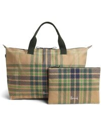 Harrods - Tartan Packable Overnight Tote Bag - Lyst