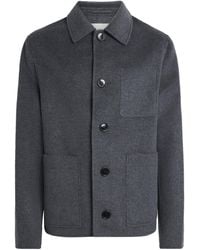 Ami Paris - Wool-Cashmere Overshirt - Lyst