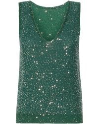 Weekend by Maxmara - Knitted Sequin Tank Top - Lyst