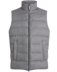 Herno - Silk-Cashmere Down Quilted Gilet - Lyst