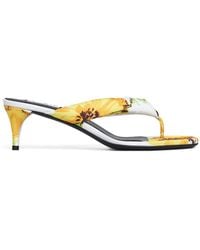 Alaïa - Floral Thong Mules 55 - Lyst