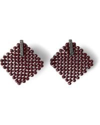 Brunello Cucinelli - Sterling And Hematite Square Earrings - Lyst