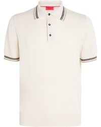 Isaia - Silk-Linen Polo Shirt - Lyst