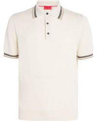 Isaia - Silk-Linen Polo Shirt - Lyst