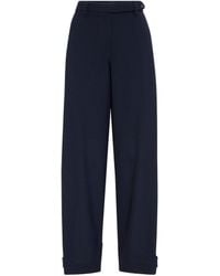 Brunello Cucinelli - Virgin Wool Panama Tailored Trousers - Lyst