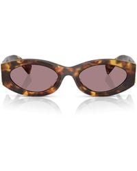 Miu Miu - Acetate Oval Mu11Ws Sunglasses - Lyst