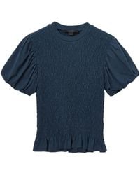 AllSaints - Organic Cotton Smocked Dael Top - Lyst