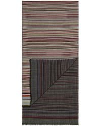 Paul Smith - Wool-Silk Signature Stripe Scarf - Lyst