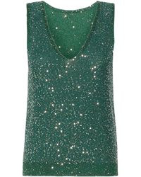 Weekend by Maxmara - Knitted Sequin Tank Top - Lyst
