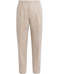 Eleventy - Stretch-Cotton Elasticated Trousers - Lyst