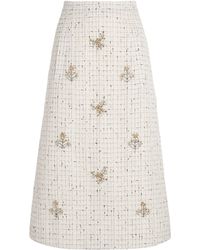 Huishan Zhang - Tweed Evelina Midi Skirt - Lyst
