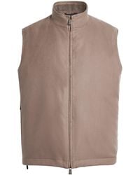 Colombo - Cashmere Leather Trim Gilet - Lyst