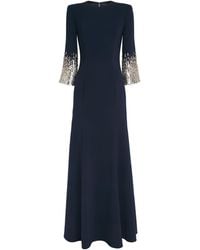 Jenny Packham - Embellished-Cuff Anita Maxi Dress - Lyst