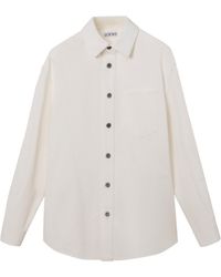 Loewe - Denim Anagram-Patch Overshirt - Lyst