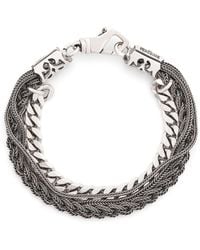 Emanuele Bicocchi - Sterling Silver Multi-chain Bracelet - Lyst