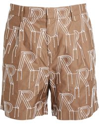 Represent - Embroidered Monogram Shorts - Lyst
