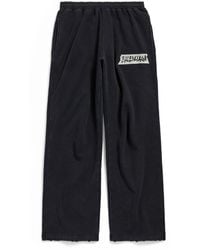 Balenciaga - Cotton Masking Tape Logo Sweatpants - Lyst