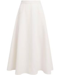 Polo Ralph Lauren - Cotton-Wool Panelled Midi Skirt - Lyst