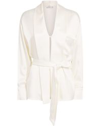 Victoria Beckham - Satin Crepe Alba Blouse - Lyst