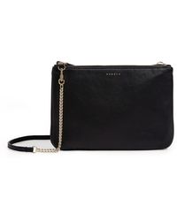 Sandro Small Leather Cross Body Bag - Black