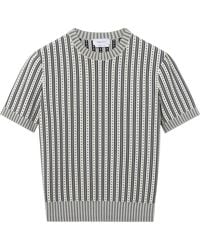 McQueen - Knitted Stripe T-Shirt - Lyst