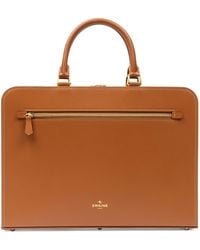 Swaine - Leather Kensington Briefcase - Lyst