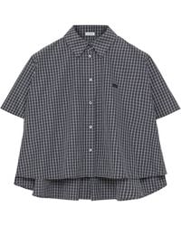Loewe - Check Trapeze Short-Sleeve Shirt - Lyst