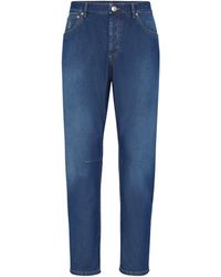 Brunello Cucinelli - Cotton-Silk Comfort Jeans - Lyst