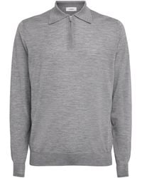 Lardini - Wool-Silk-Cashmere Quarter-Zip Sweater - Lyst