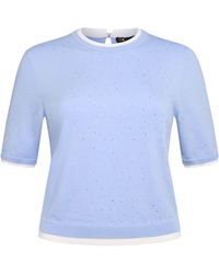 Maje - Wool-Blend Rhinestone-Embellished Sweater - Lyst