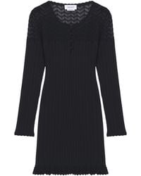 McQueen - Pointelle Knit Mini Dress - Lyst