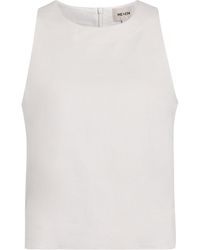 ME+EM - Linen-Blend Creaseless Shell Top - Lyst
