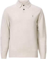 AllSaints - Ramskull Statten Polo Sweater - Lyst