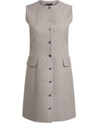 Maje - Stripe Rhinestone-Embellished Mini Dress - Lyst