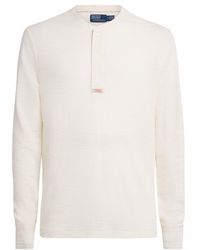 Polo Ralph Lauren - Cotton Waffle-Knit Henley T-Shirt - Lyst