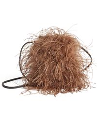 Yves Salomon - Leather-Ostrich Feather Cross-Body Bag - Lyst