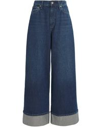 Rag & Bone - Rhinestone-Cuffs Sofie High-Rise Wide-Leg Jeans - Lyst