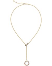 Cartier - Mixed And Diamond Trinity Necklace - Lyst