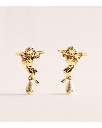 Vivienne Westwood - Faux Pearl Putti Drop Earrings - Lyst