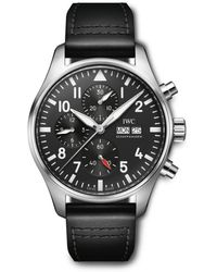 IWC Schaffhausen - Stainless Steel Pilot's Chronograph Watch 43mm - Lyst