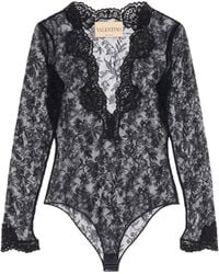 Valentino - Stretch Lace Bodysuit - Lyst