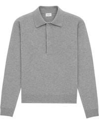 Saint Laurent - Wool Polo Sweater - Lyst