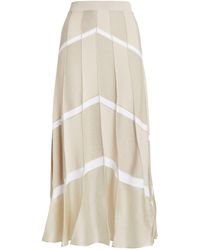 D.exterior - Striped Pleated Skirt - Lyst