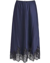 PAIGE - Satin Kelso Midi Skirt - Lyst