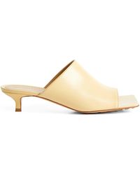 Bottega Veneta - Leather Stretch Mules 40 - Lyst