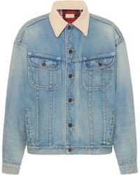 The Row - Joret Corduroy-Trim Denim Jacket - Lyst