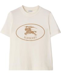 Burberry - Knight Stamp T-Shirt Chalk - Lyst